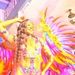 Carnival Model on Stage enjoying band launch