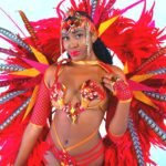 Carnival Reveller poses for a picture.