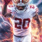 Why Bad Bunny Is The Baddest Thing Since Michael Jackson. Pictured is an American Football players that looks similar to Bad Bunny with his helmet on.