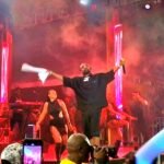 Machel Montano during a live performance.