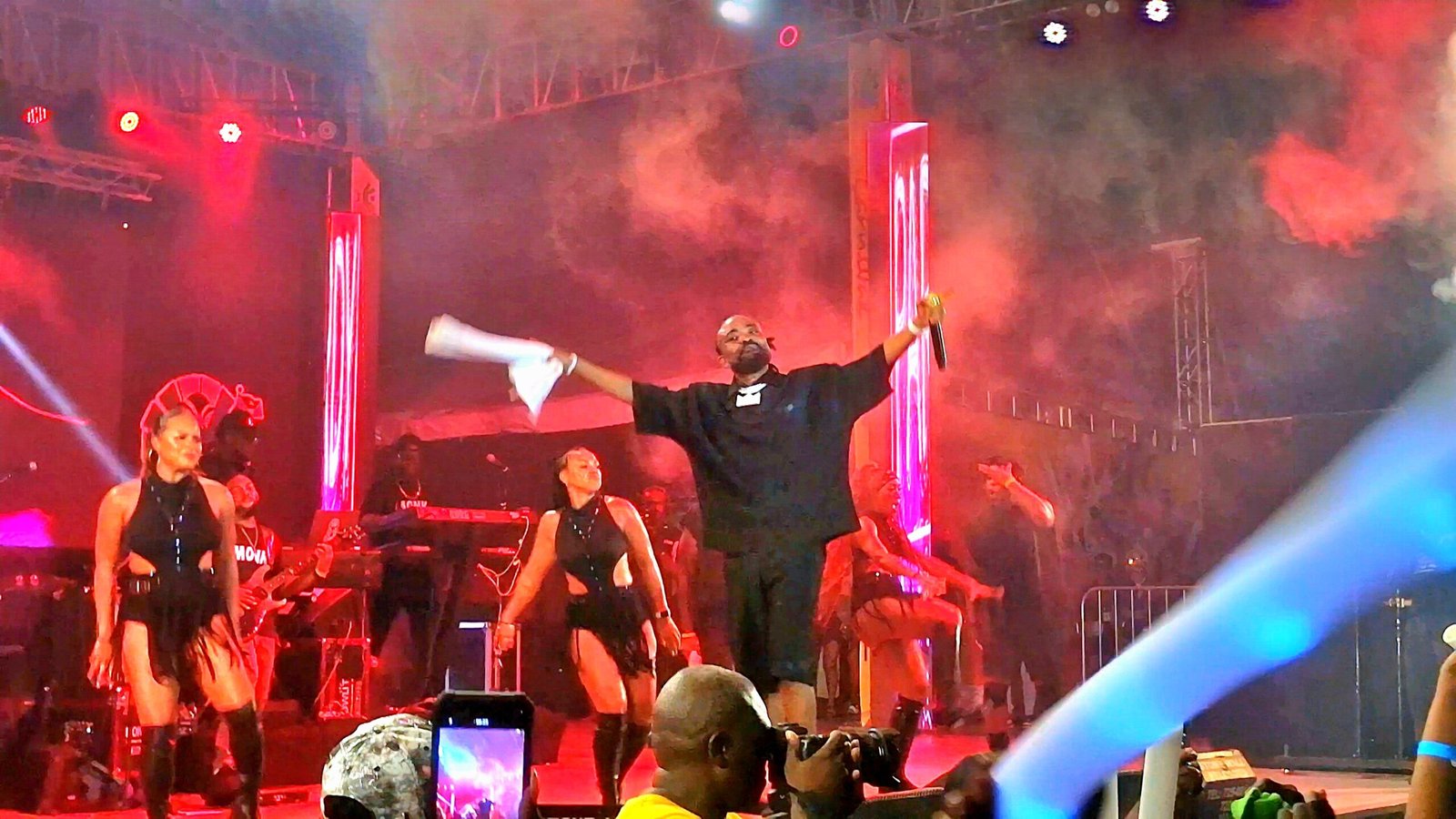 Machel Montano during a live performance.