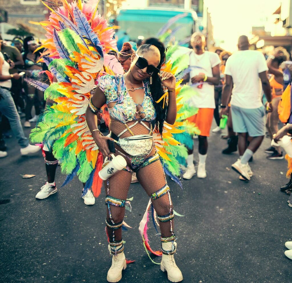 Female Reveller At Trinidad Carnival.