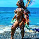 Jamaica Carnival 2026 pictured is a woman in her carnival costume.