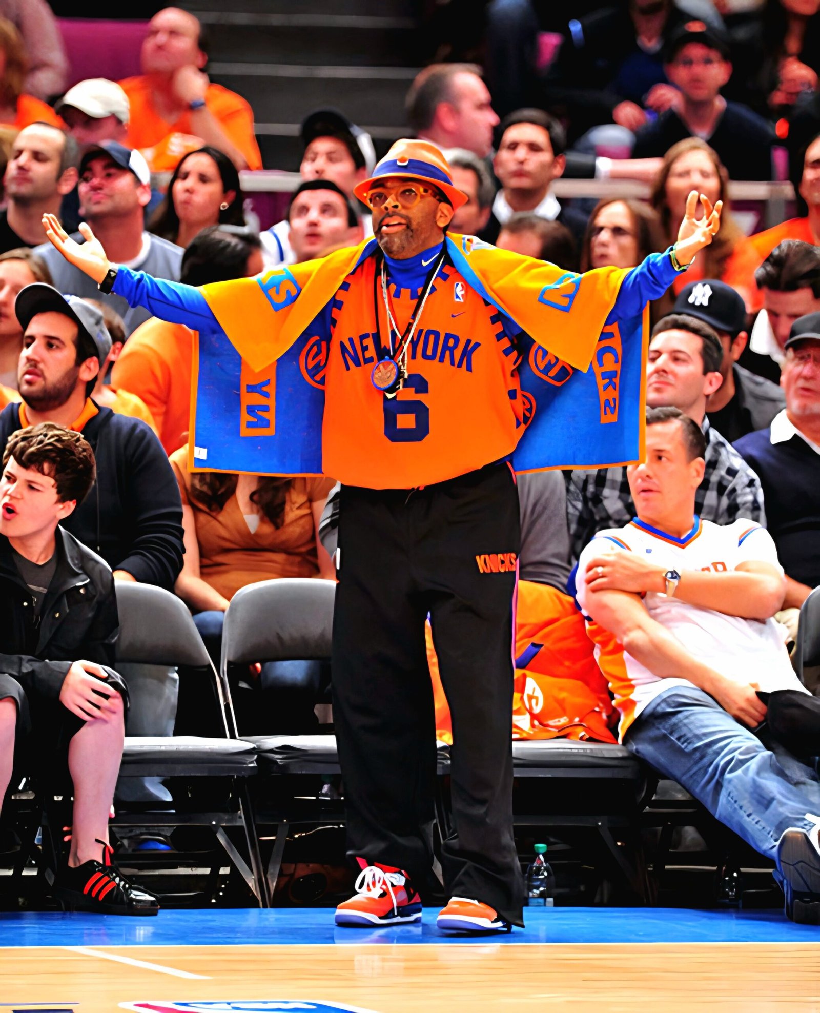 Spike Lee At New York Knicks Game.